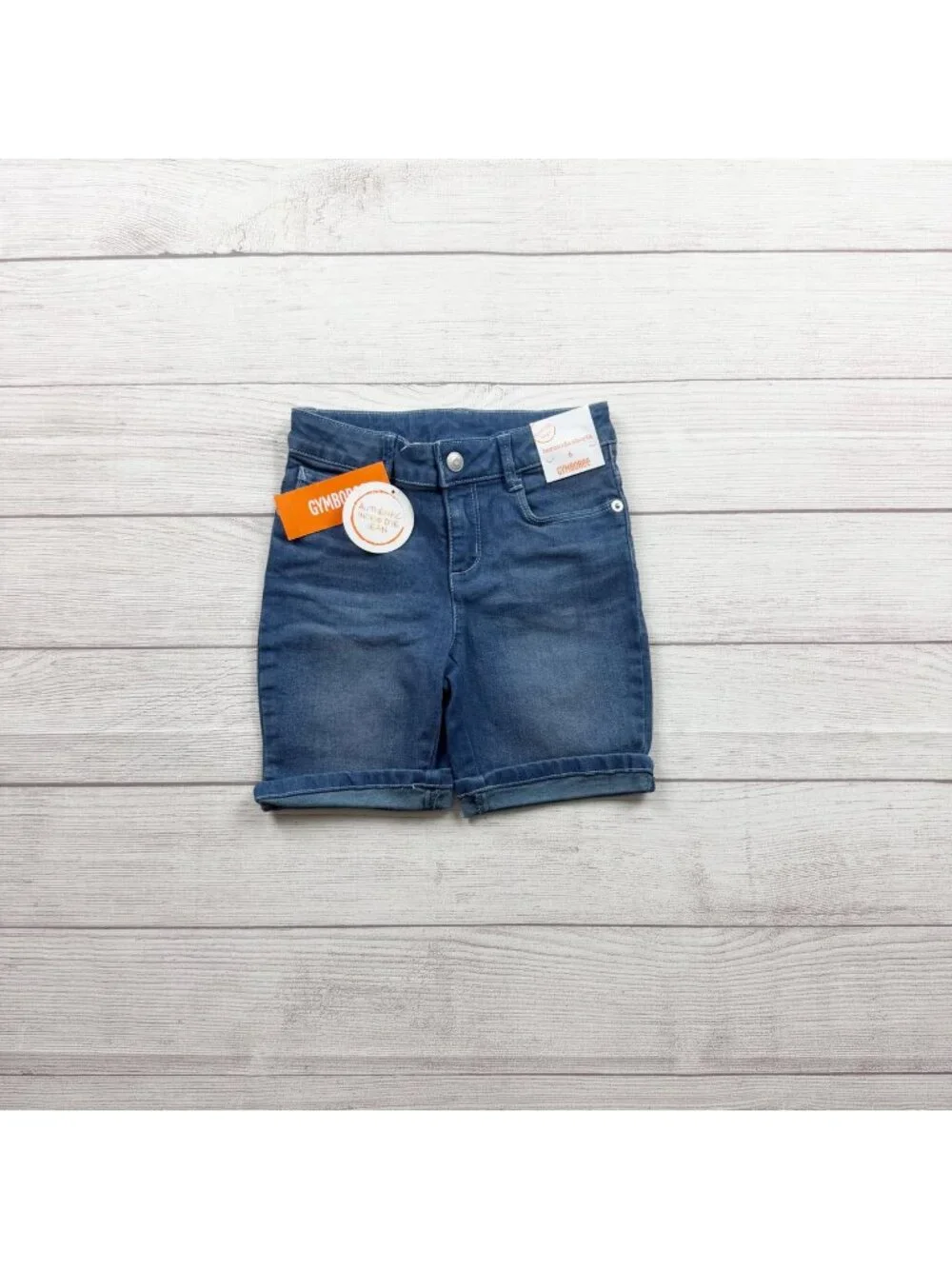 Gymboree Girls Denim Bermuda Shorts Adjustable Waist Blue NWT 6